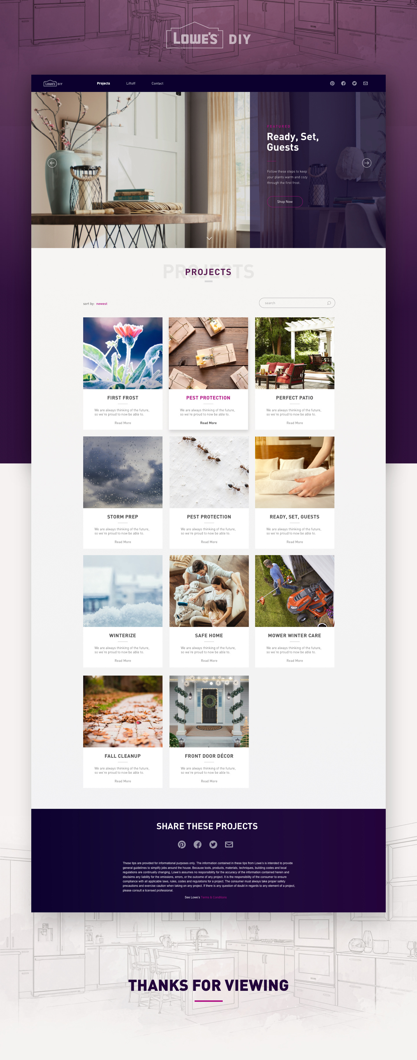 Lowe's DIY.com Redesign — final design