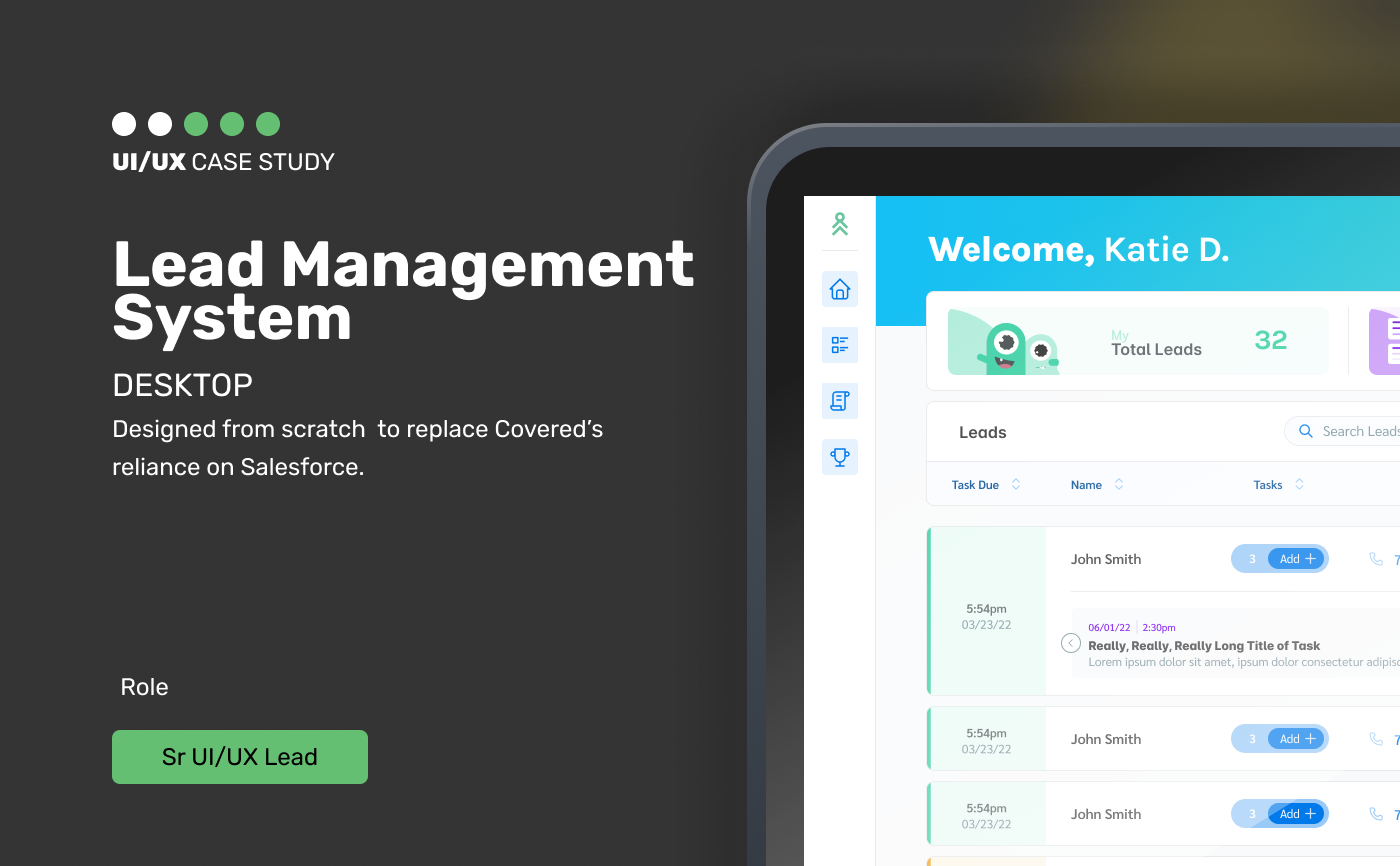 Covered Lead Management System — final UI