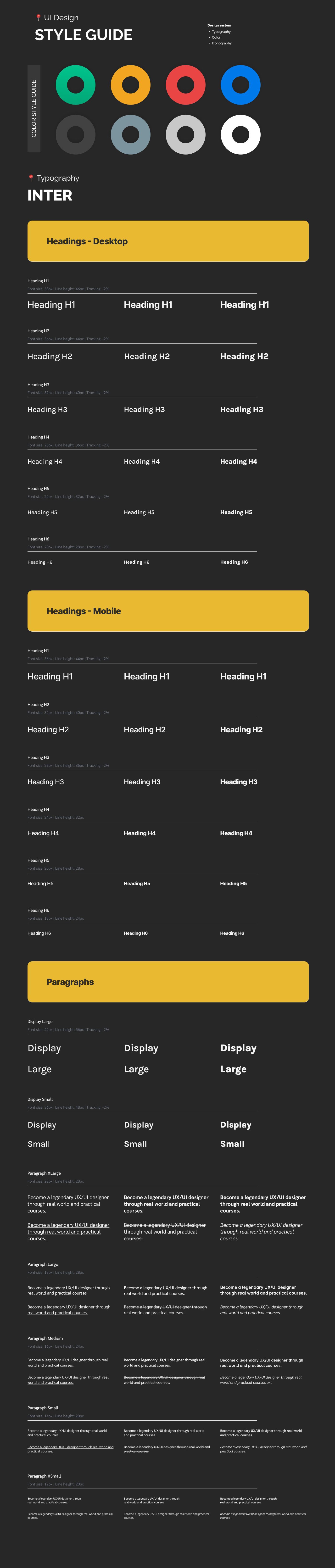 Covered design system style guide — typography, color, and component specs